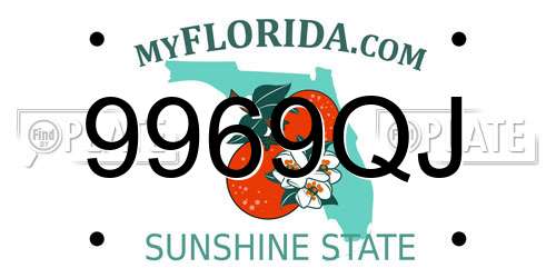 9969QJ Florida License Plate