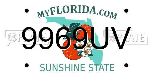 9969UV Florida License Plate