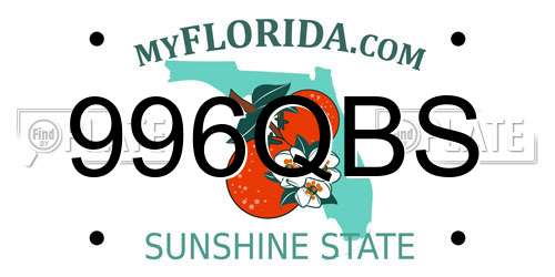996QBS Florida License Plate