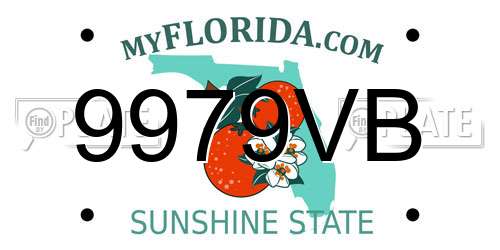 9979VB Florida License Plate