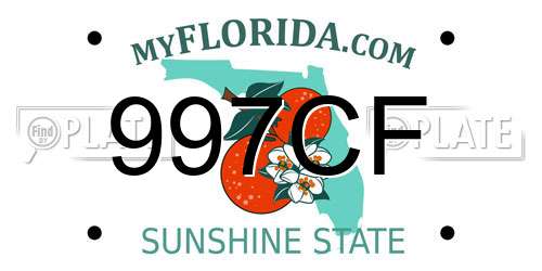 997CF Florida License Plate
