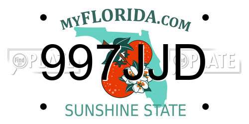997JJD Florida License Plate