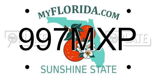 997MXP Florida License Plate