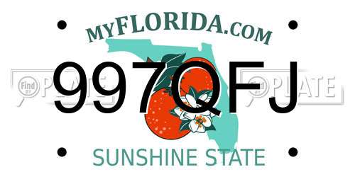 997QFJ Florida License Plate