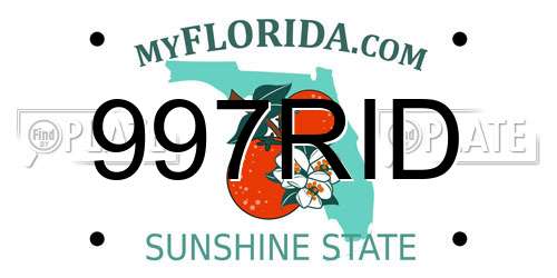 997RID Florida License Plate
