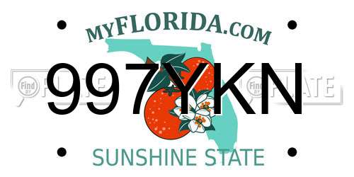 997YKN Florida License Plate