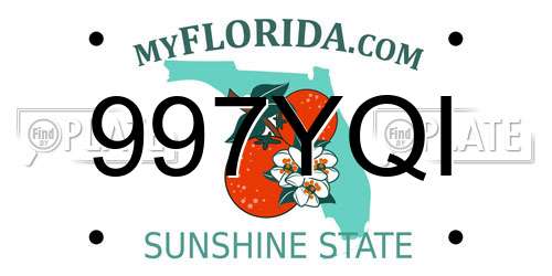 997YQI Florida License Plate