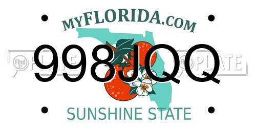 998JQQ Florida License Plate