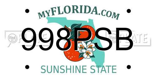 998PSB Florida License Plate