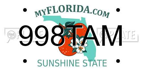 998TAM Florida License Plate