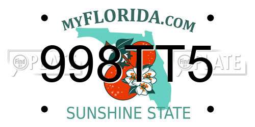 998TT5 Florida License Plate