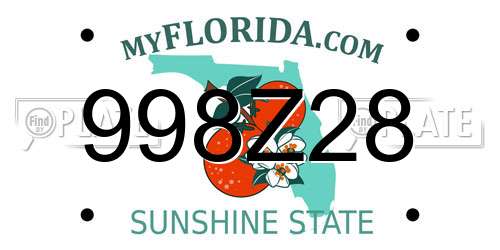 998Z28 Florida License Plate