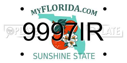9997IR Florida License Plate