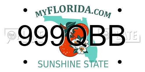 999QBB Florida License Plate