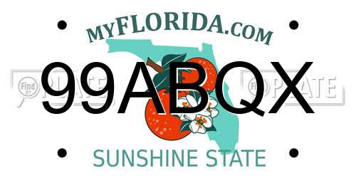 99ABQX Florida License Plate