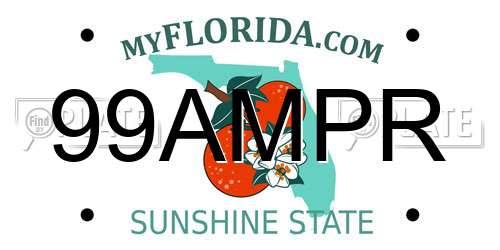 99AMPR Florida License Plate