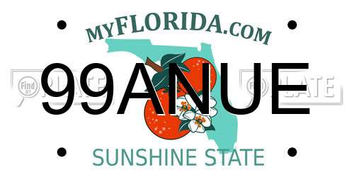 99ANUE Florida License Plate