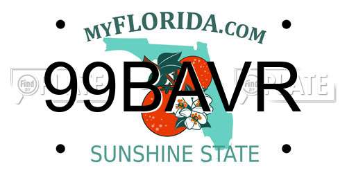 99BAVR Florida License Plate