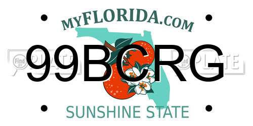 99BCRG Florida License Plate