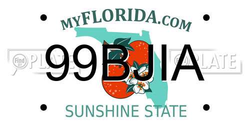 99BJIA Florida License Plate