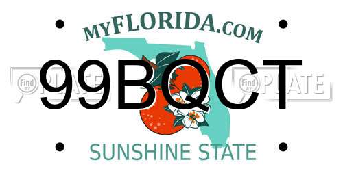 99BQCT Florida License Plate