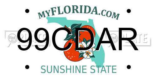 99CDAR Florida License Plate
