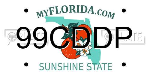 99CDDP Florida License Plate