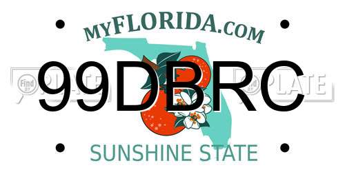 99DBRC Florida License Plate