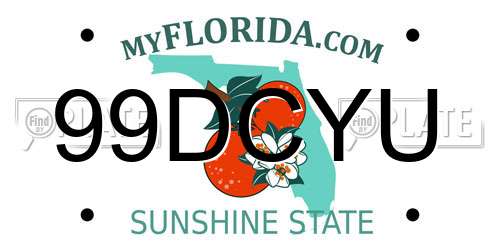 99DCYU Florida License Plate