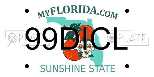 99DICL Florida License Plate