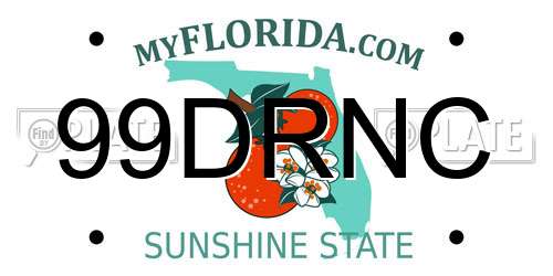 99DRNC Florida License Plate