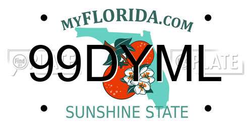 99DYML Florida License Plate