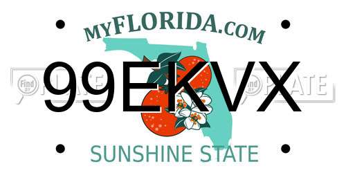 99EKVX Florida License Plate