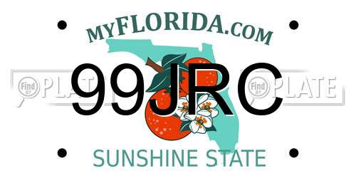 99JRC Florida License Plate