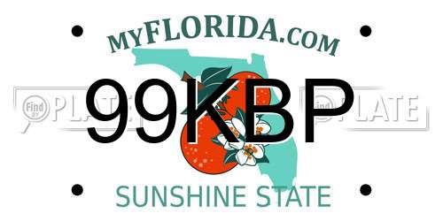 99KBP Florida License Plate