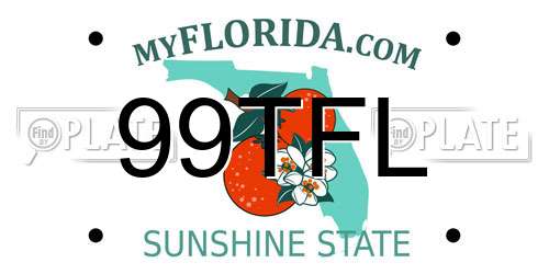 99TFL Florida License Plate