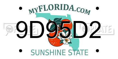 9D95D2 Florida License Plate
