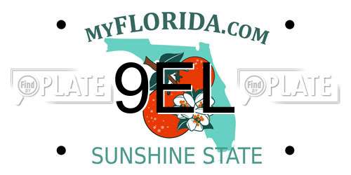 9EL Florida License Plate