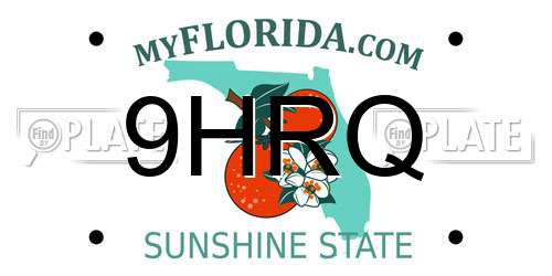 9HRQ Florida License Plate
