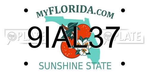 9IAL37 Florida License Plate