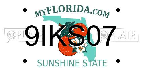 9IKS07 Florida License Plate