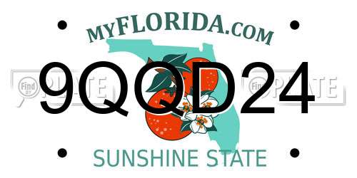 9QQD24 Florida License Plate