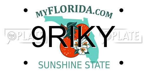 9RIKY Florida License Plate