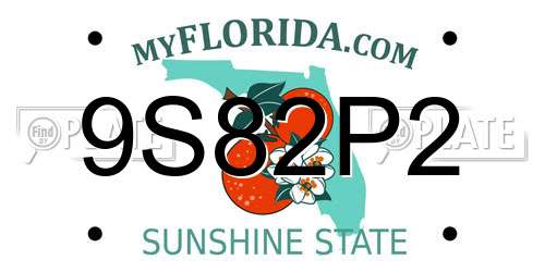 9S82P2 Florida License Plate
