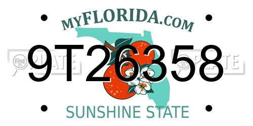 9T26358 Florida License Plate