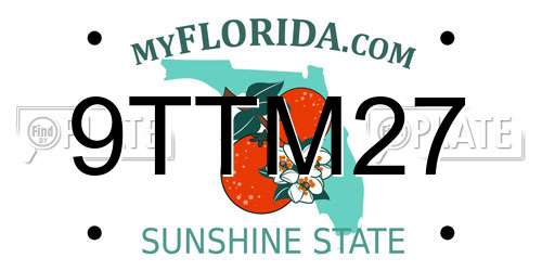 9TTM27 Florida License Plate
