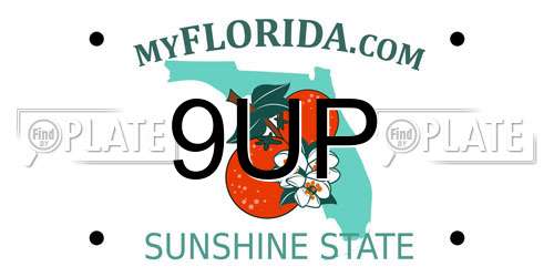 9UP Florida License Plate