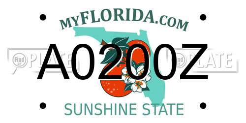 A0200Z Florida License Plate