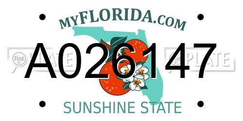 A026147 Florida License Plate