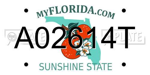 A02614T Florida License Plate